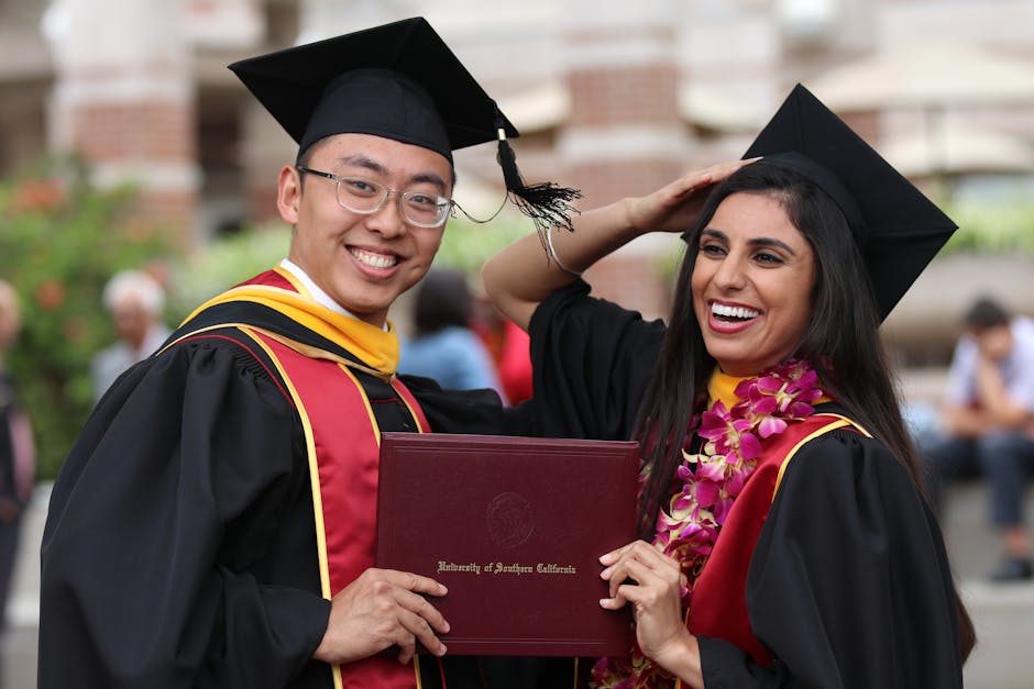Happy graduates celebrating their achiev