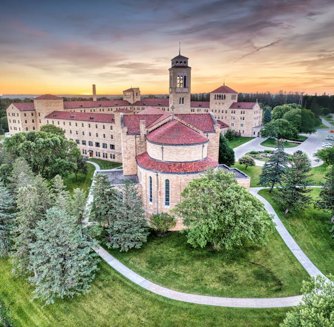 Stunning aerial view of a historic colle