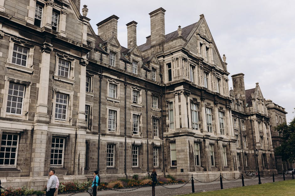Classic architectural facade of Trinity